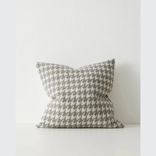 Weave Home Giovanni Cushion - Mist | Bouclé Houndstooth