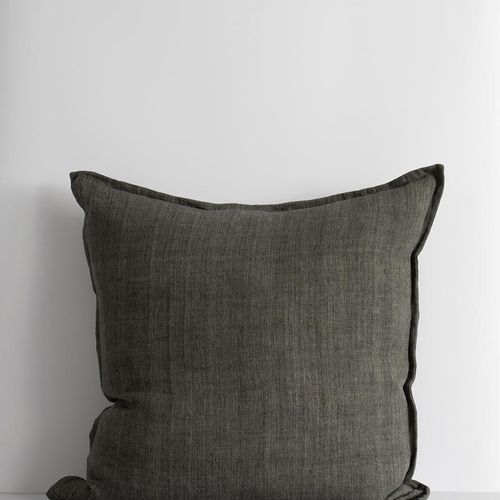 Baya Cassia Handwoven 100% Linen Cushion - Nori | Square