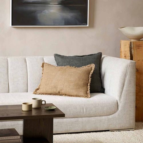 Baya Cassia Handwoven 100% Linen Cushion - Nori | Square