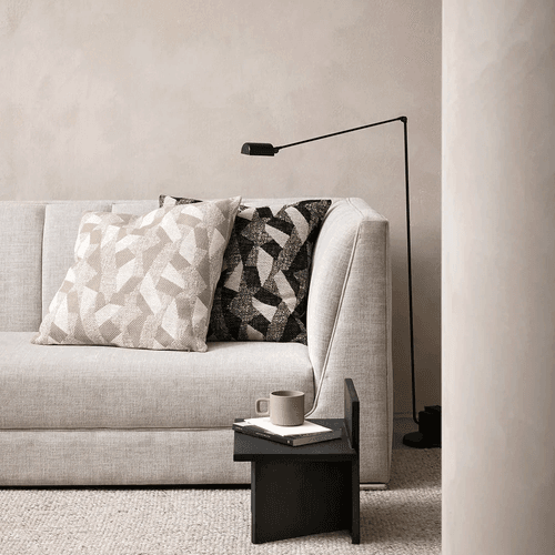 Baya Oscari Cushion - Natural | Woven Abstract Design