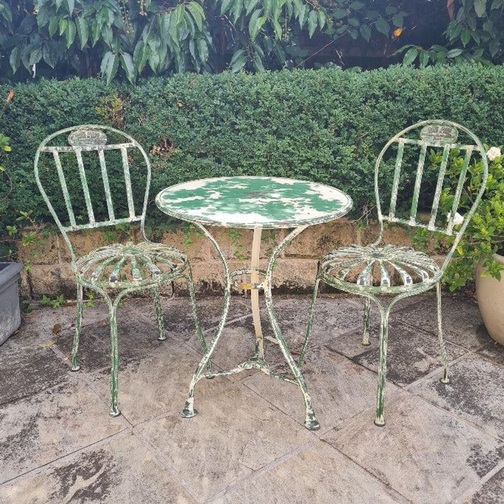 3 x piece Carre Dining Chairs and 60cm table