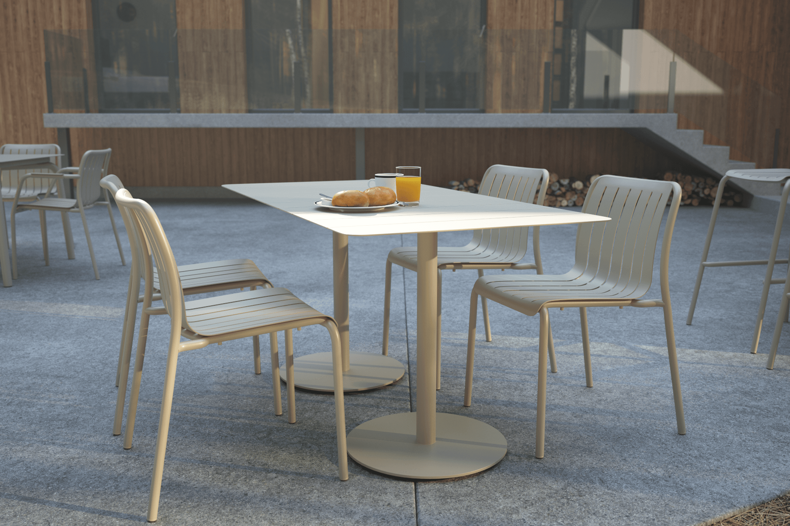 Roku Outdoor Rectangle Cafe Table