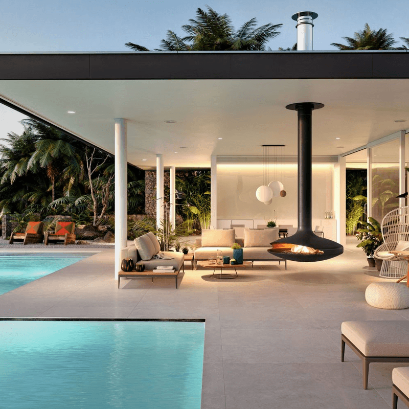 Focus Suspended Outdoor Wood Fire Range