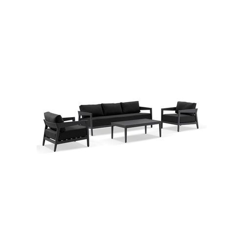Bronte 3+1+1 Aluminium Lounge Setting with Coffee Table