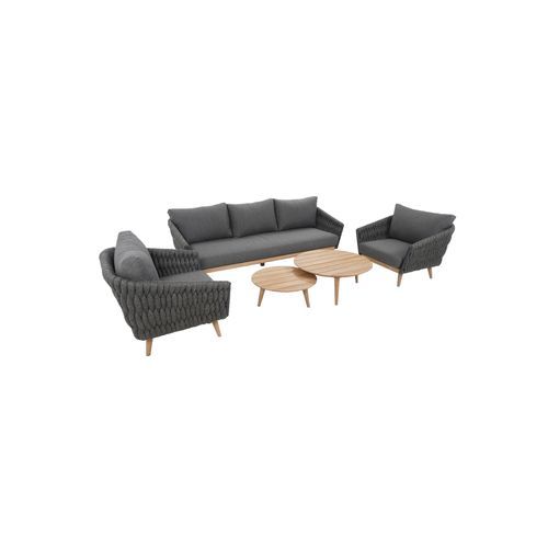 Palm Beach 3+1+1 Outdoor Rope Lounge w/Coffee Table Set