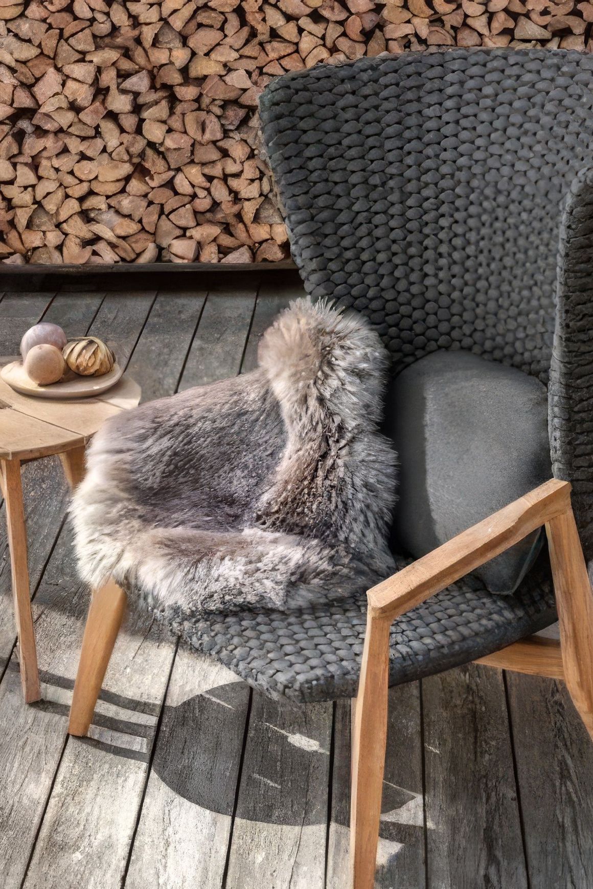 ETHIMO KNIT High-Back Lounge Armchair