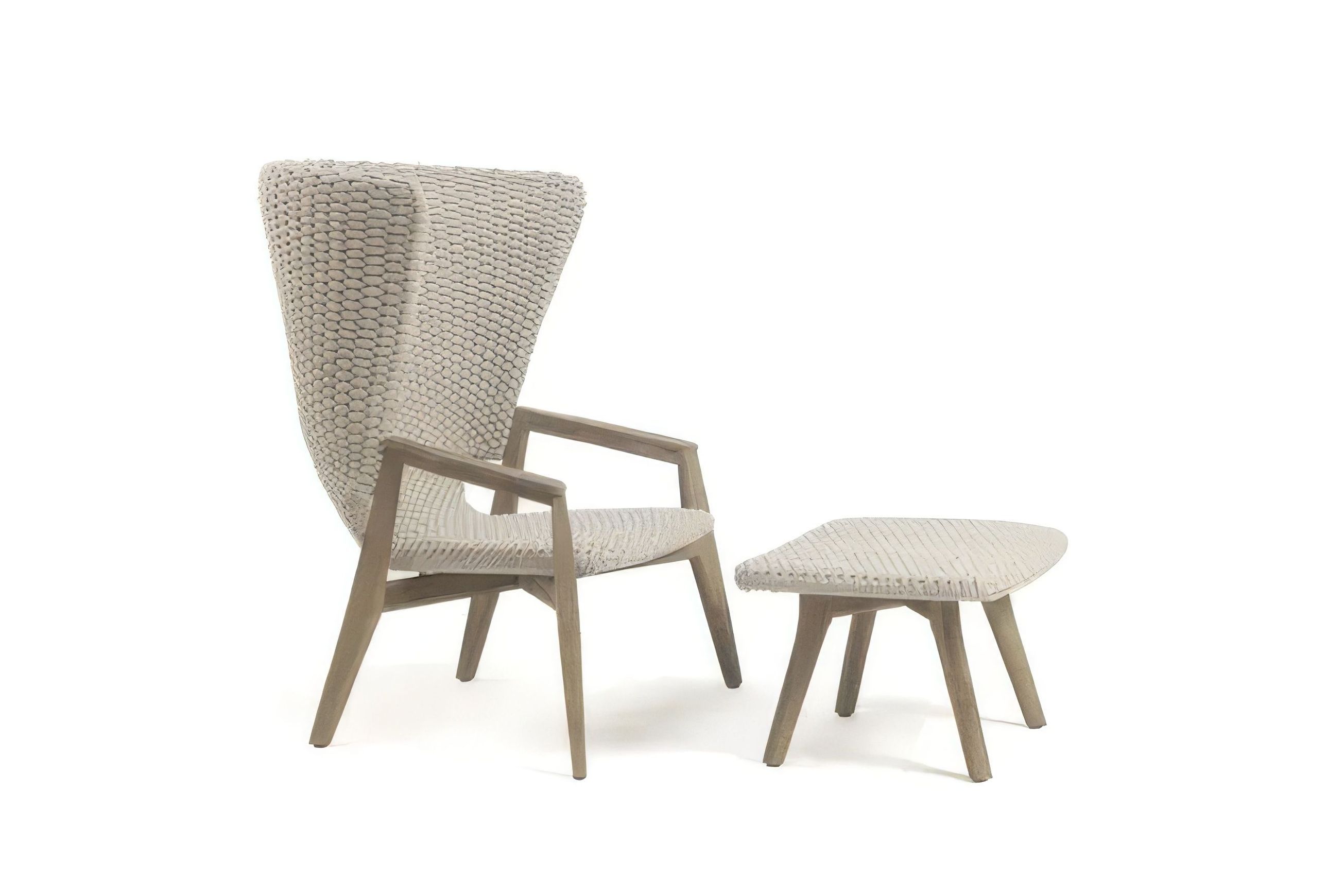 ETHIMO KNIT High-Back Lounge Armchair