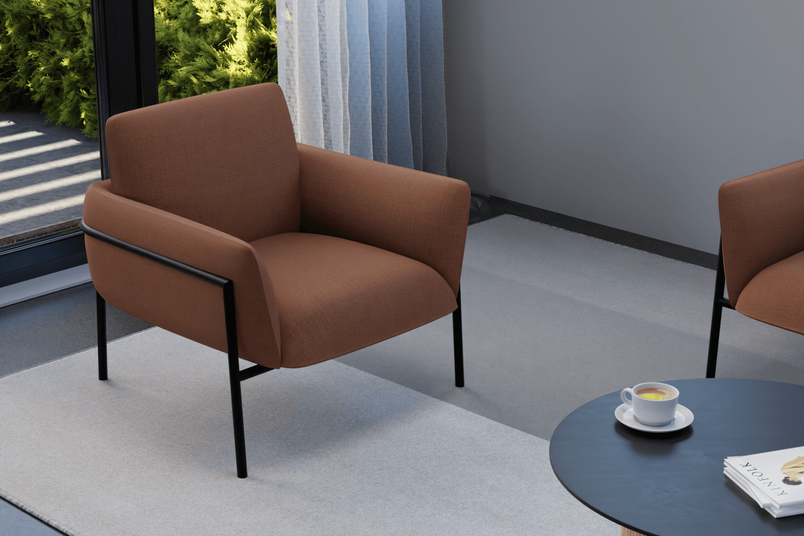 Charlie Single Seater Lounge Chair Terracotta