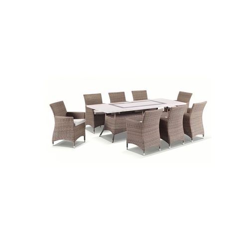 Caesar 8 Rectangle Outdoor Table In Half Round