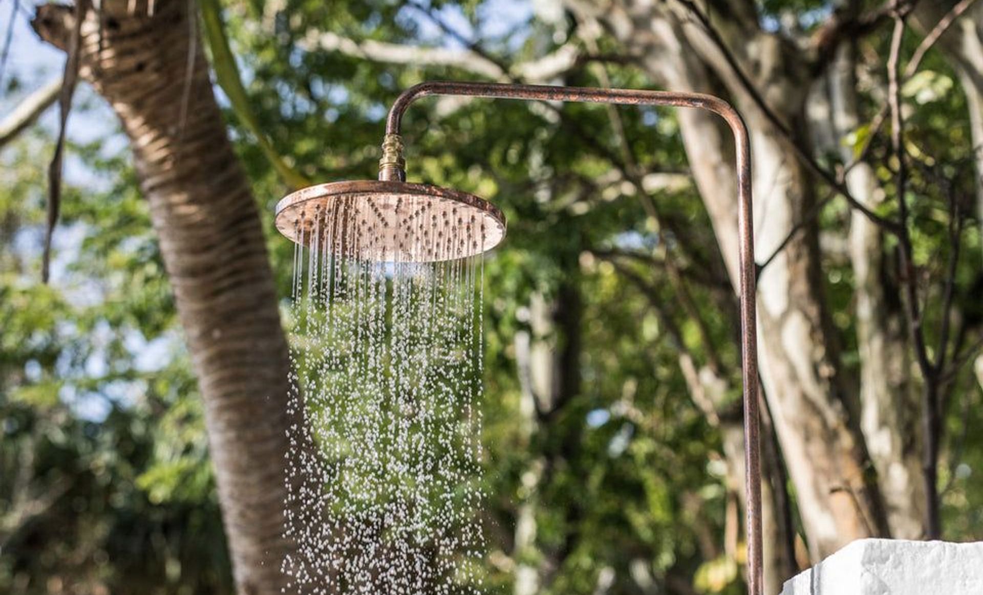 Cottesloe Outdoor Shower with Foot Tap | Cold | Copper