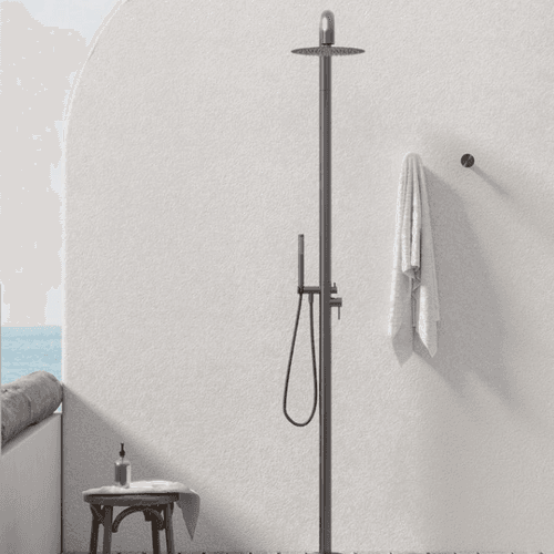 Zen SS316L Outdoor Freestanding Shower Column | Graphite