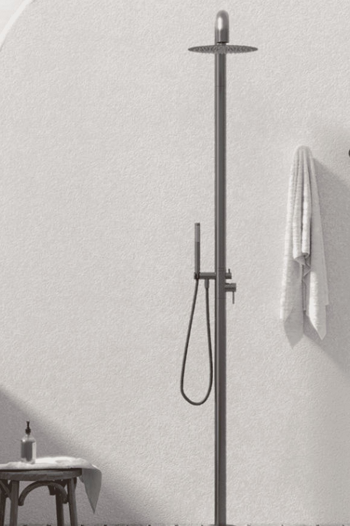 Zen SS316L Outdoor Freestanding Shower Column | Graphite