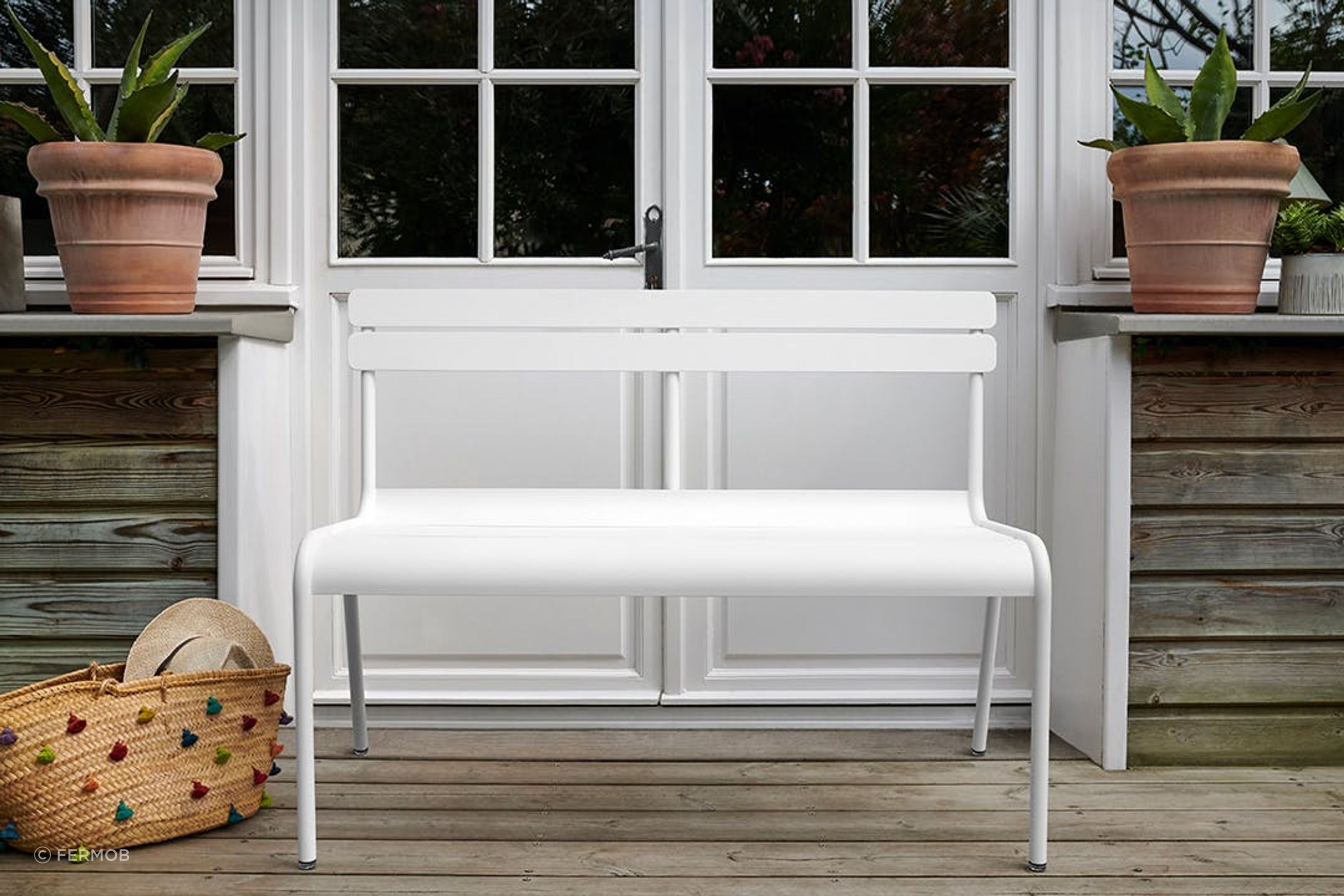 Fermob Luxembourg Outdoor Bench with Back