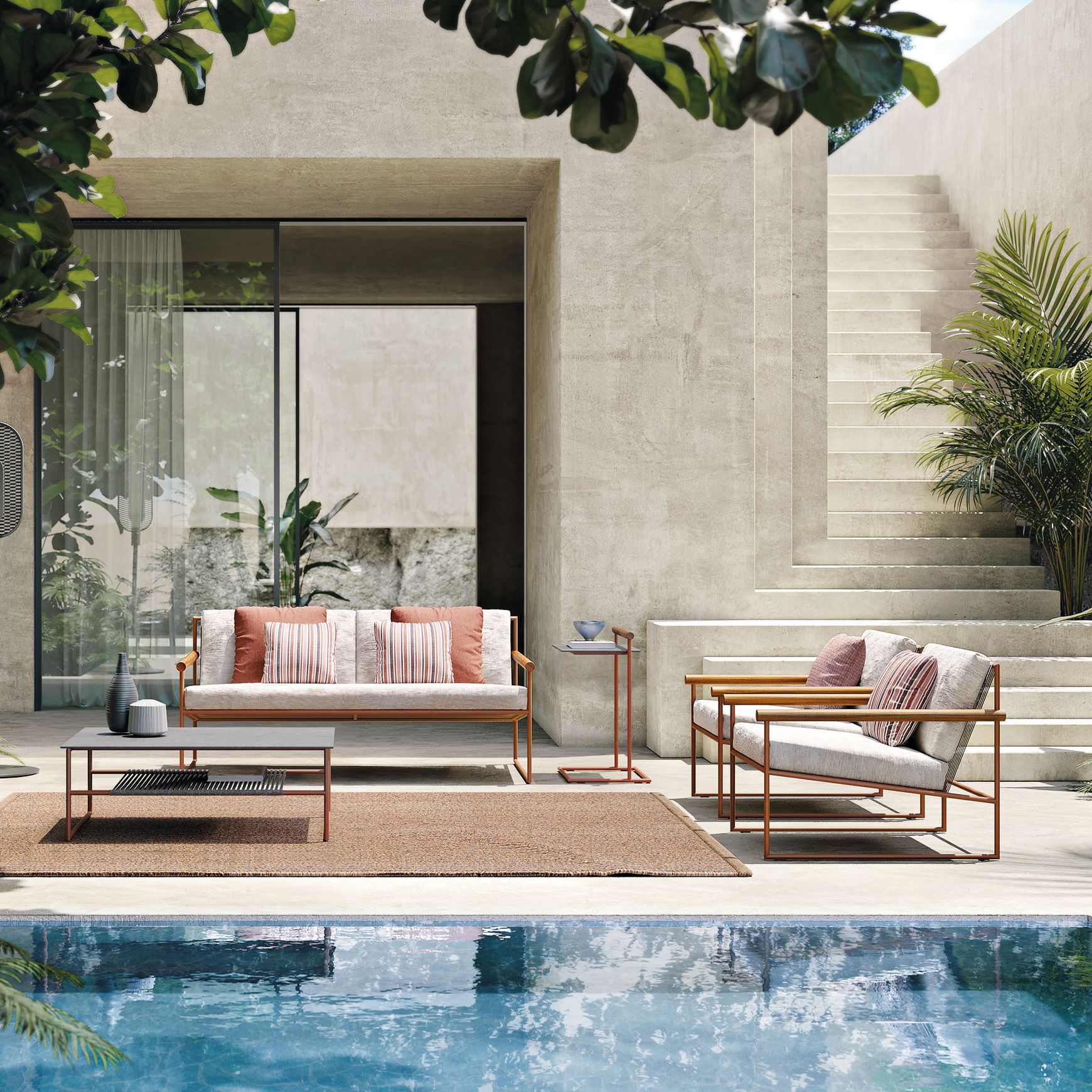 Outdoor Pipe Side Table By Atmosphera