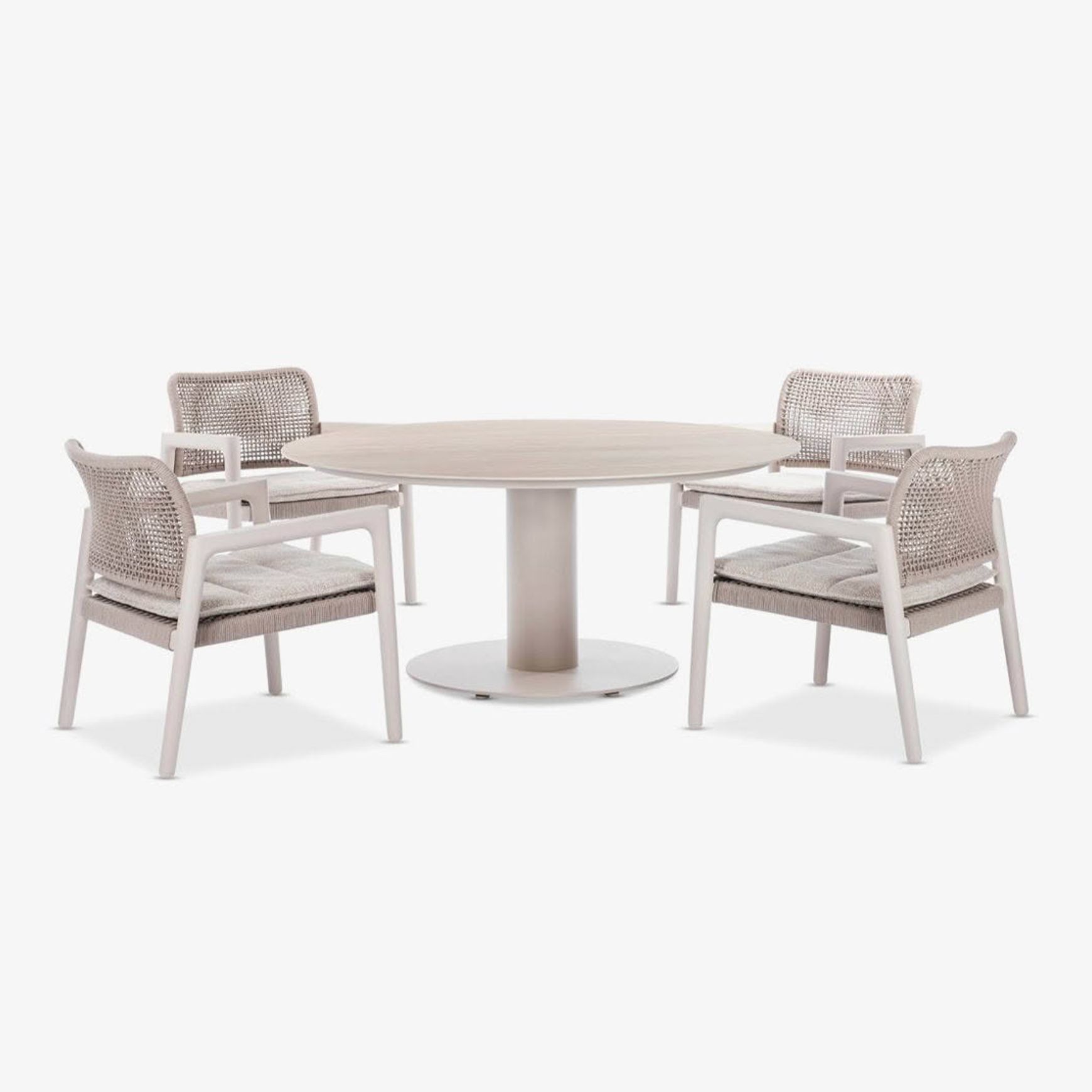 Tube Low Dining Table - Mocha