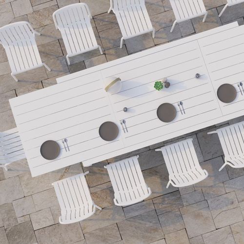 Reflect Table - Outdoor - Extendable 220/338 x 106cm - White