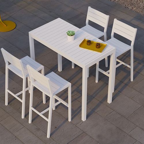 Halki Table - Outdoor - High Bar - 125cm x 65cm - White