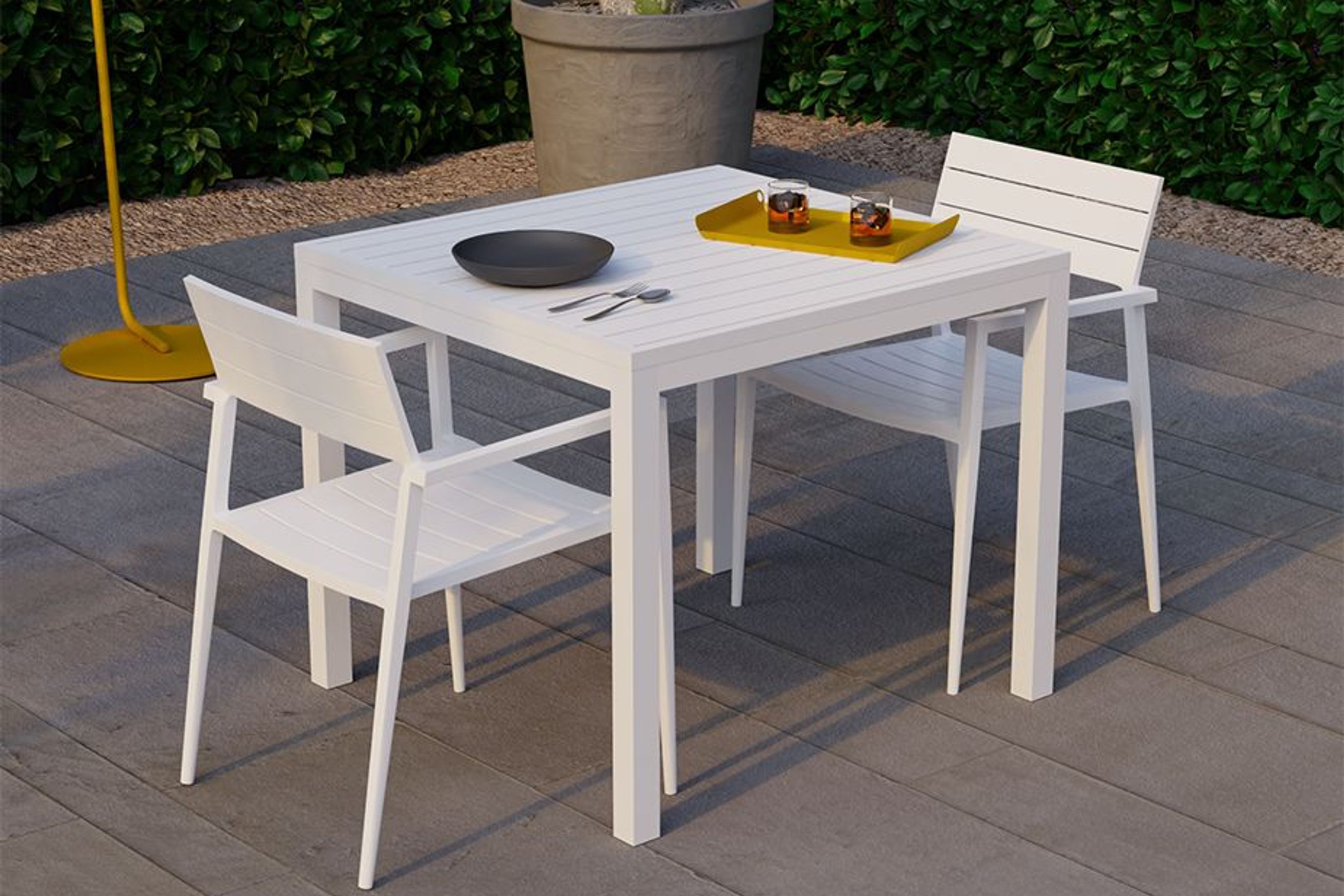 Halki Table - Outdoor - 90cm x 90cm - White