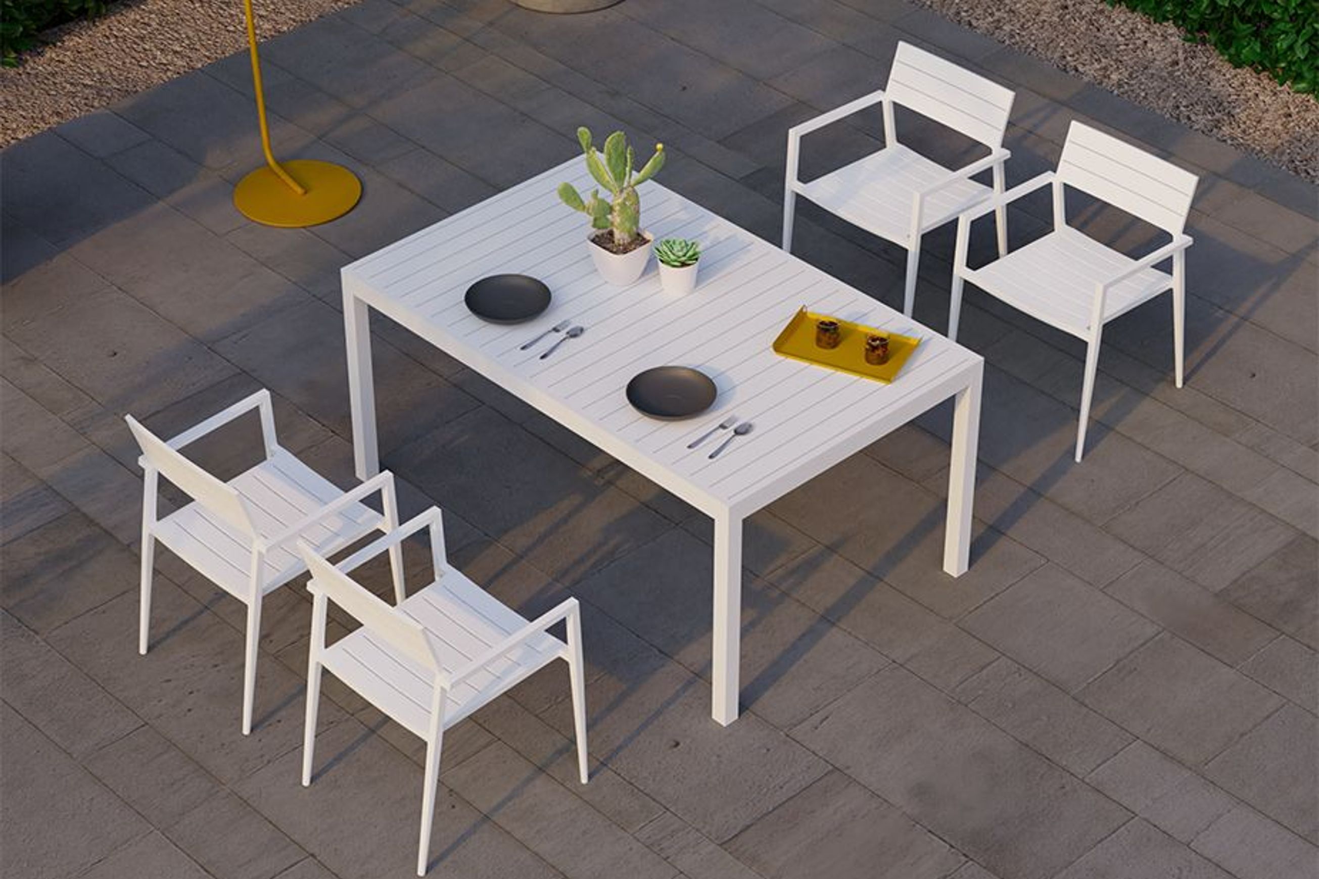 Halki Table - Outdoor - 160cm x 90cm - White