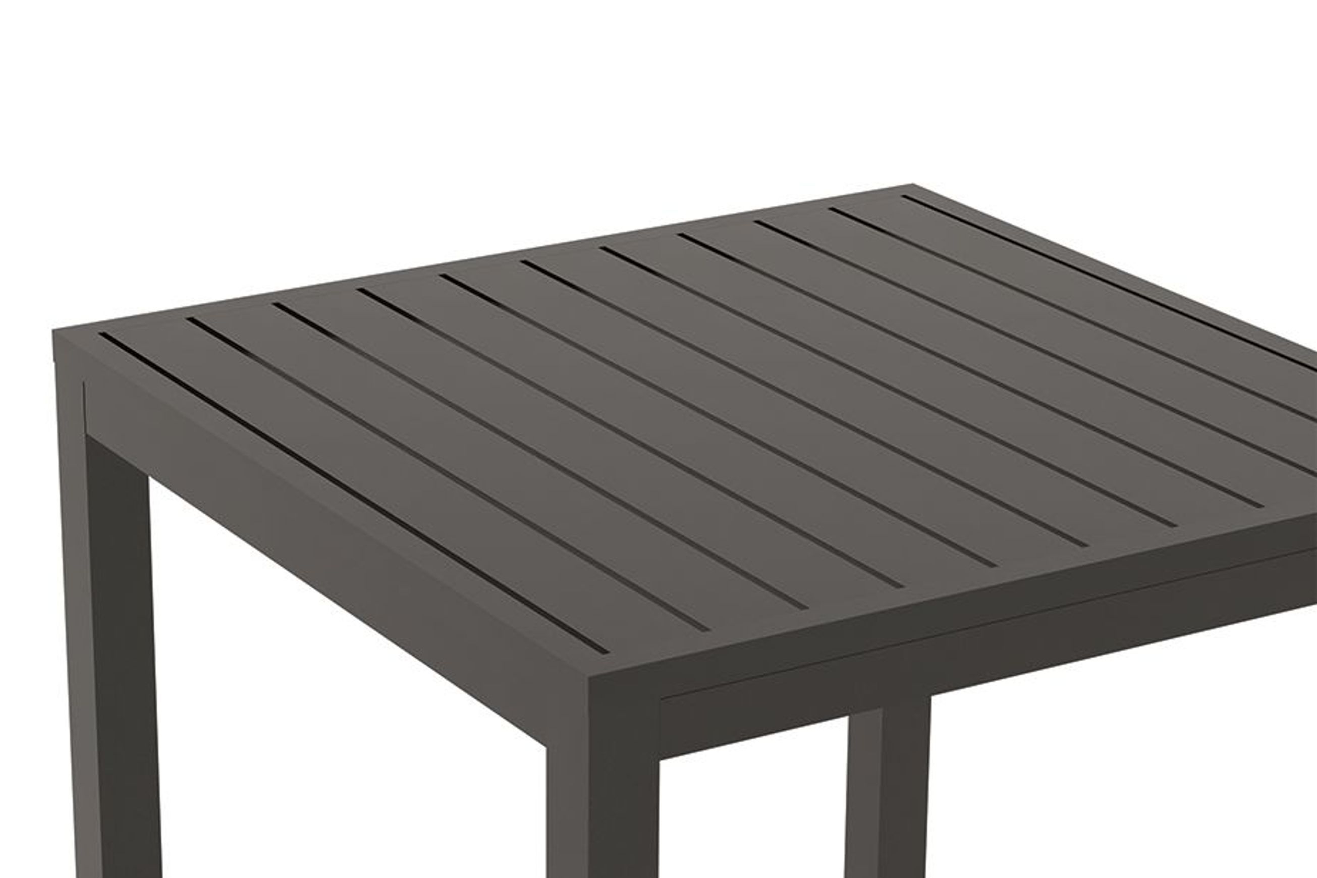 Halki Table - Outdoor - High Bar - Matt Charcoal 77 x 77cm
