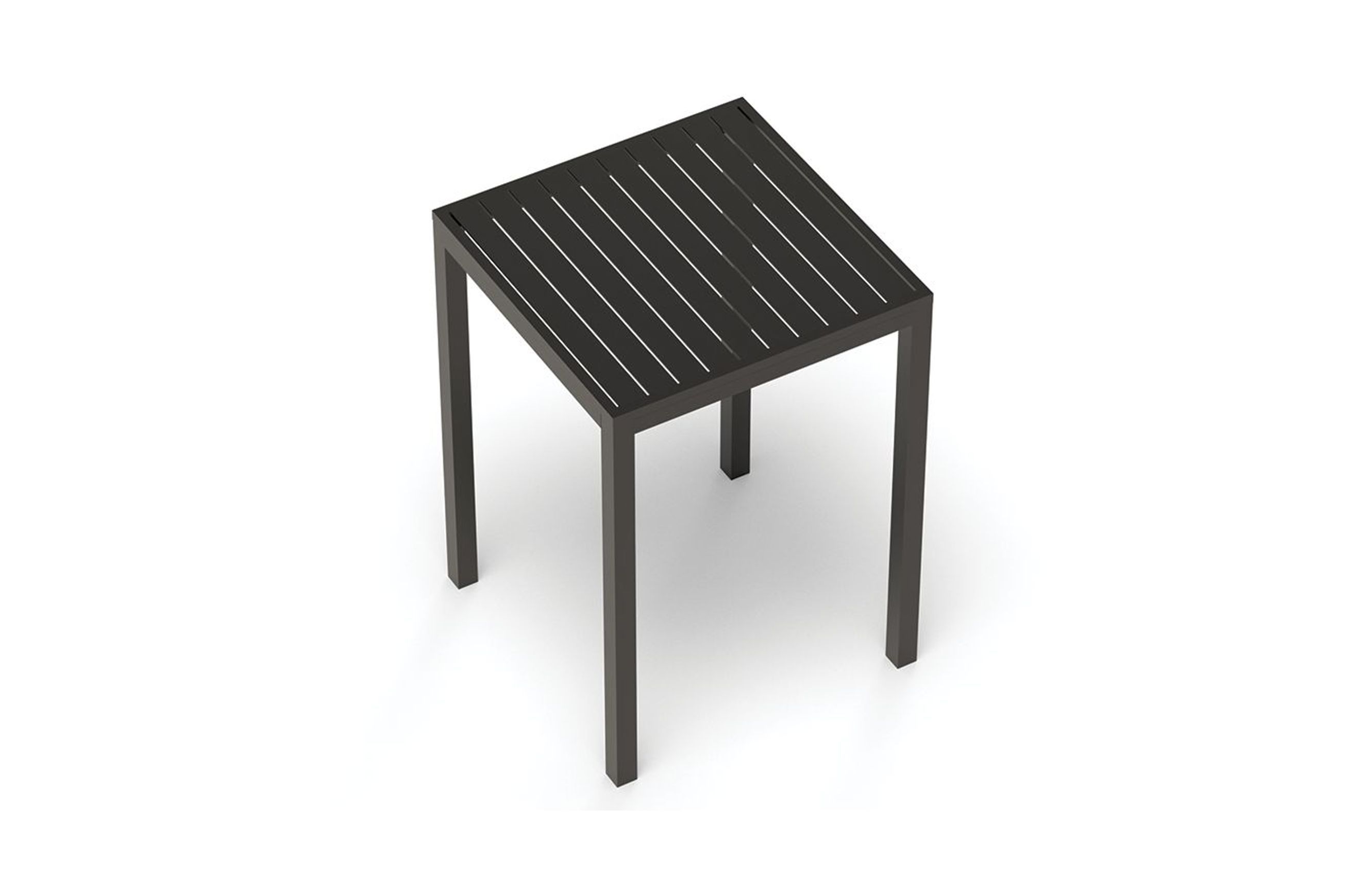 Halki Table - Outdoor - High Bar - Matt Charcoal 77 x 77cm