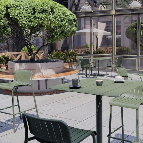 Roku High Bar Table - Outdoor - Eucalyptus Green - 65 x 65cm Table Top