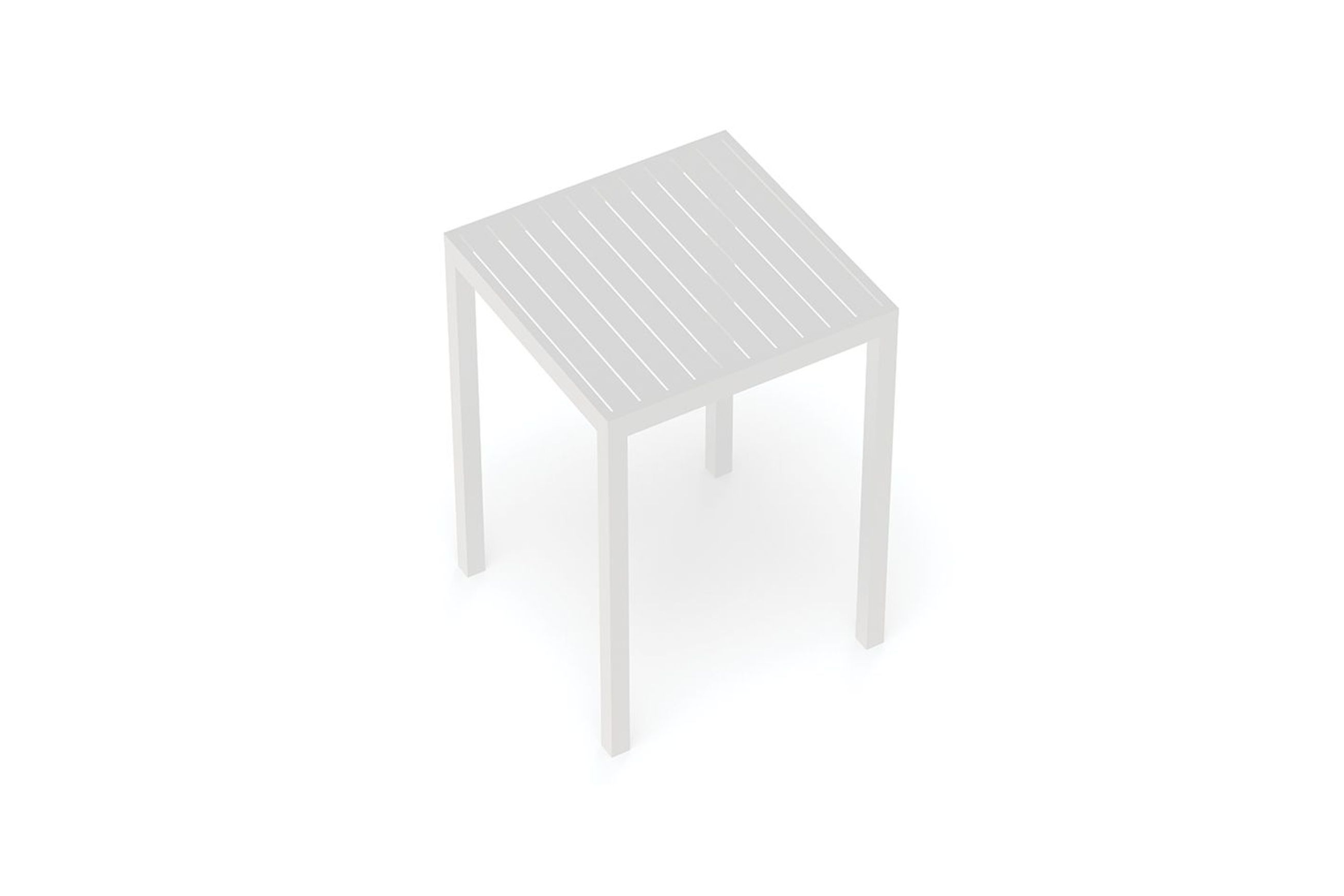 Halki Table - Outdoor - High Bar - Matt White 77 x 77cm