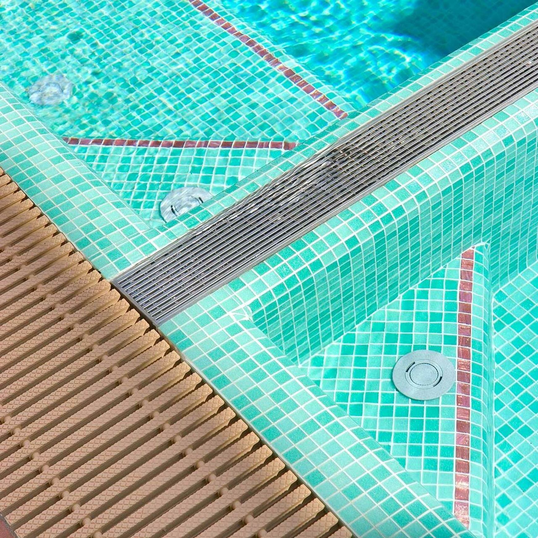 Bisazza Custom Glass Mosiac Pool Tiles