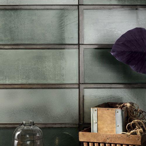 Diesel Living Industrial Glass Wall Tiles I Green