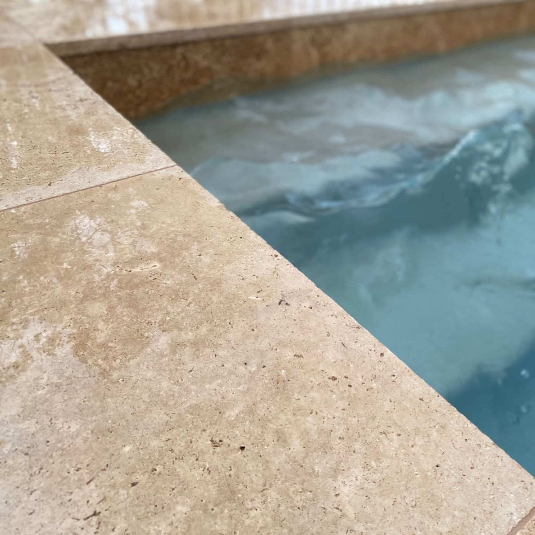 12mm Noce Travertine Tiles - Tumbled & Unfilled