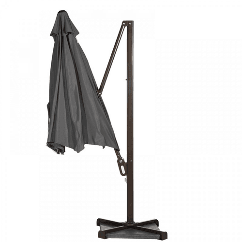 Garden Cantilever Round Umbrella for Outdoor Grey