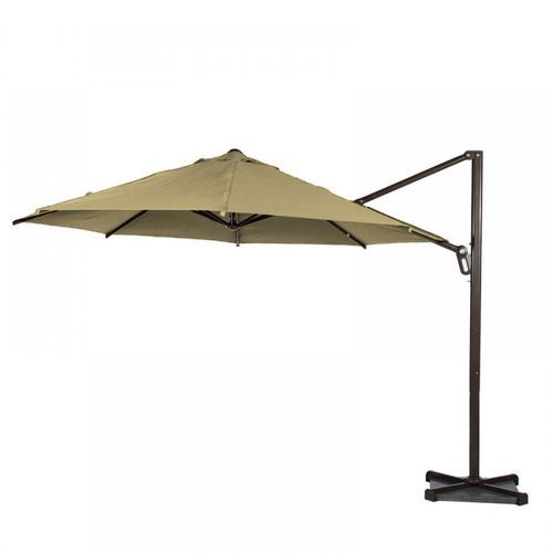 Garden Cantilever Round Umbrella for Outdoor Khaki