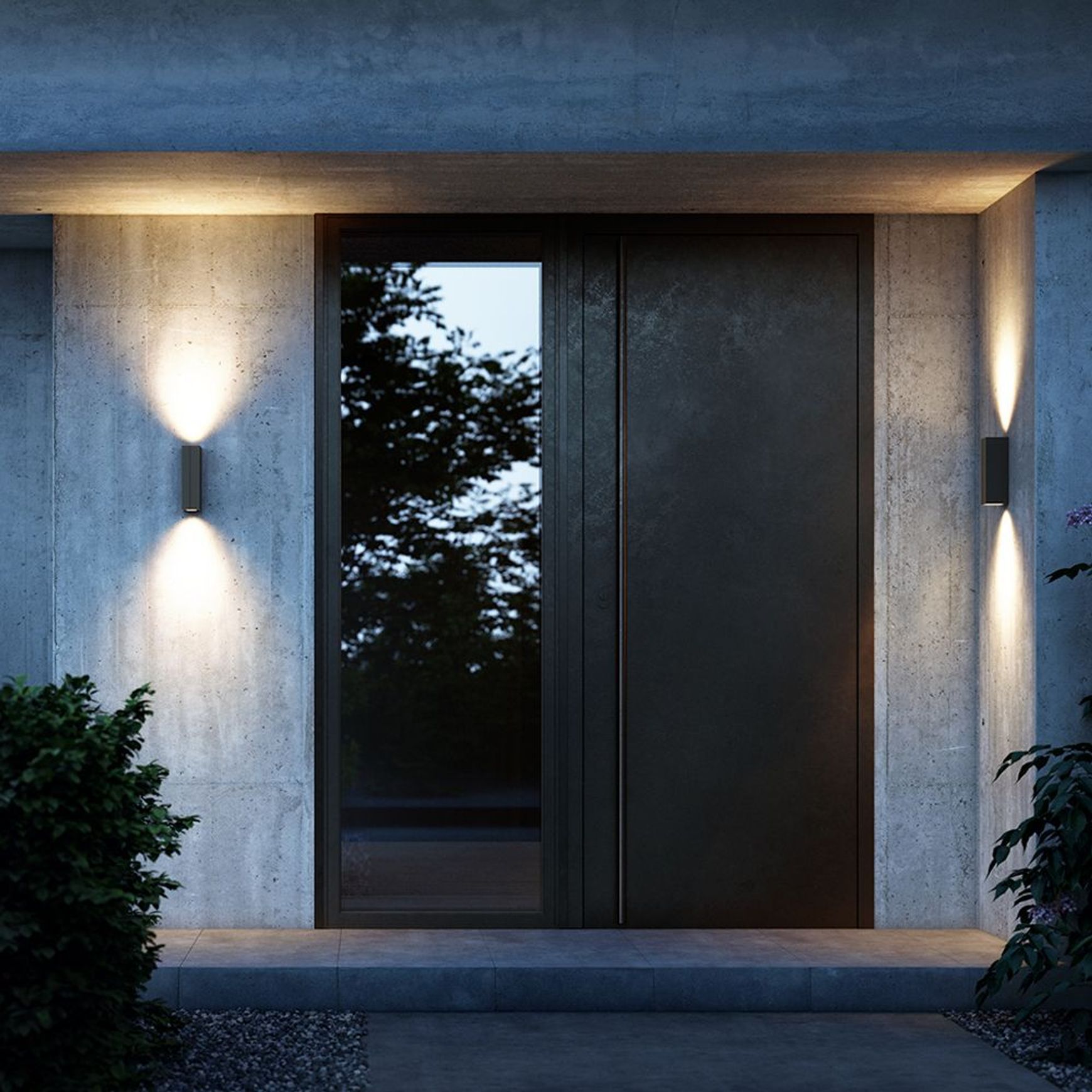 Cut Double Outdoor Wall Light