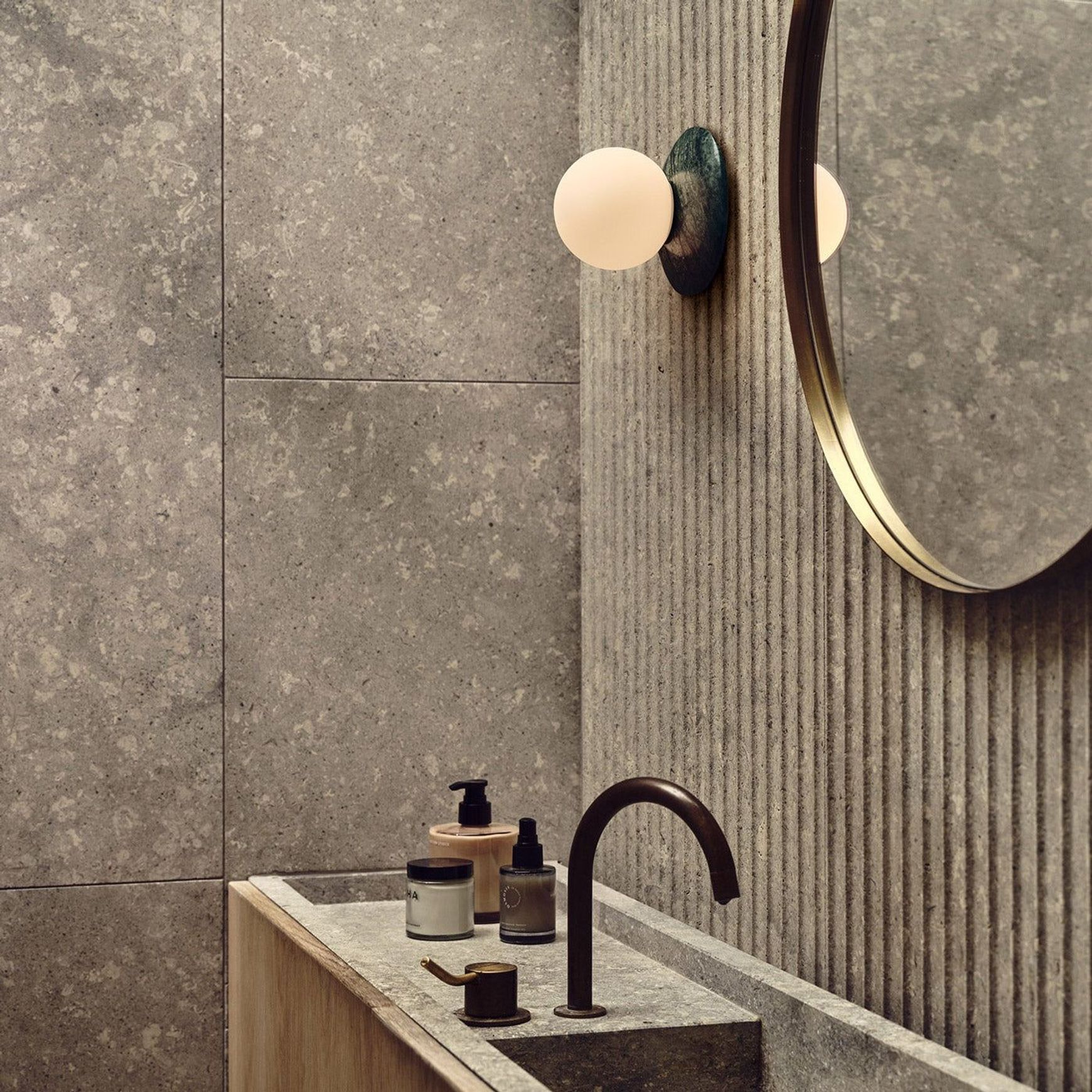 Orbit Stone Wall Light