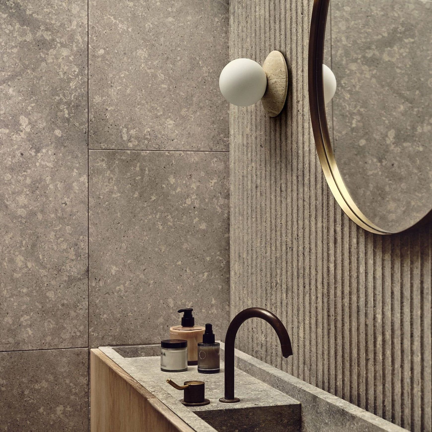 Orbit Stone Wall Light
