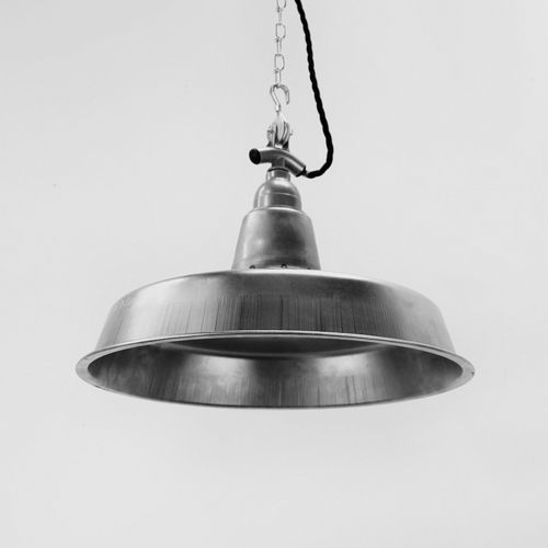 Workshop Raw Steel Pendant Light