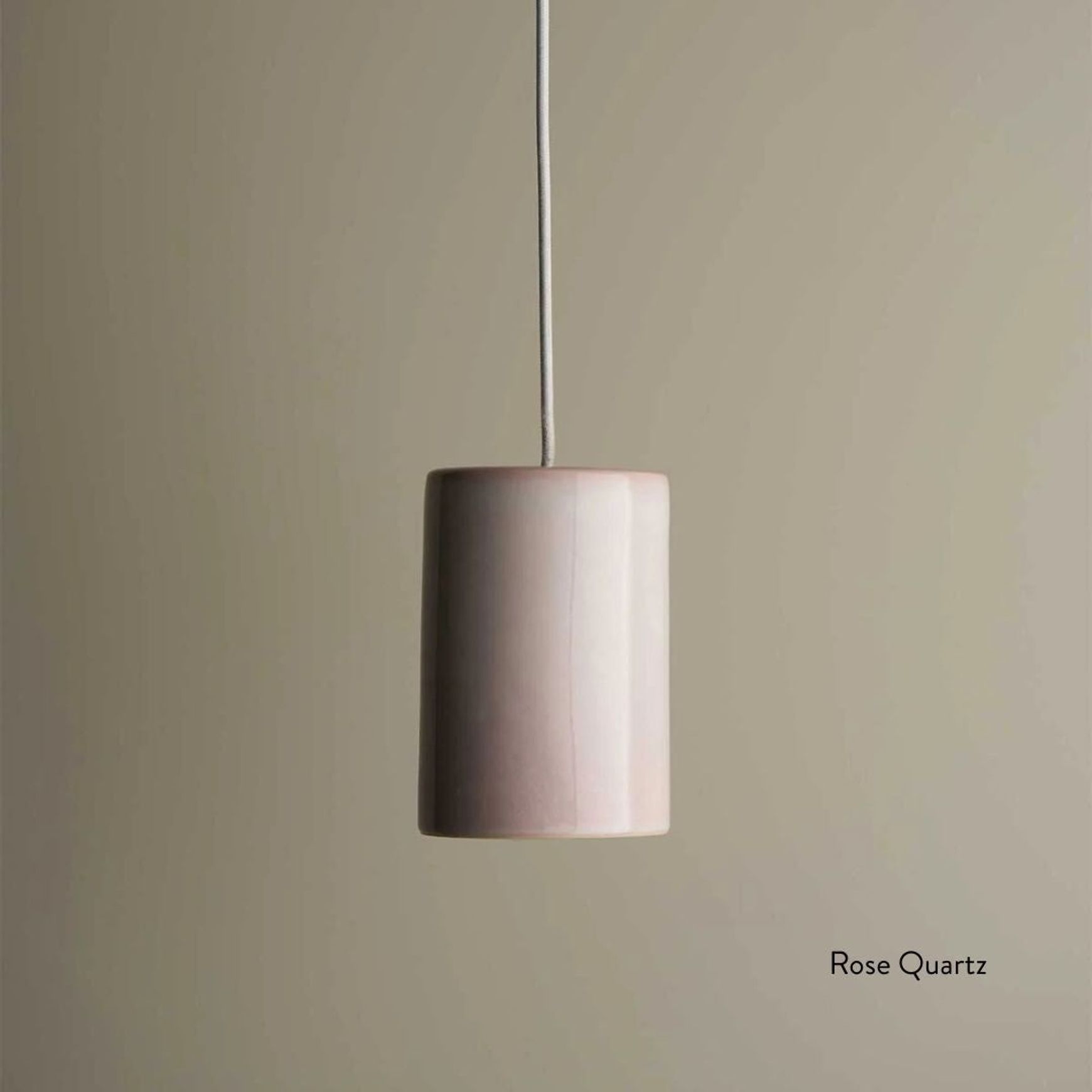 Ceramic Cylinder Pendant Light Small