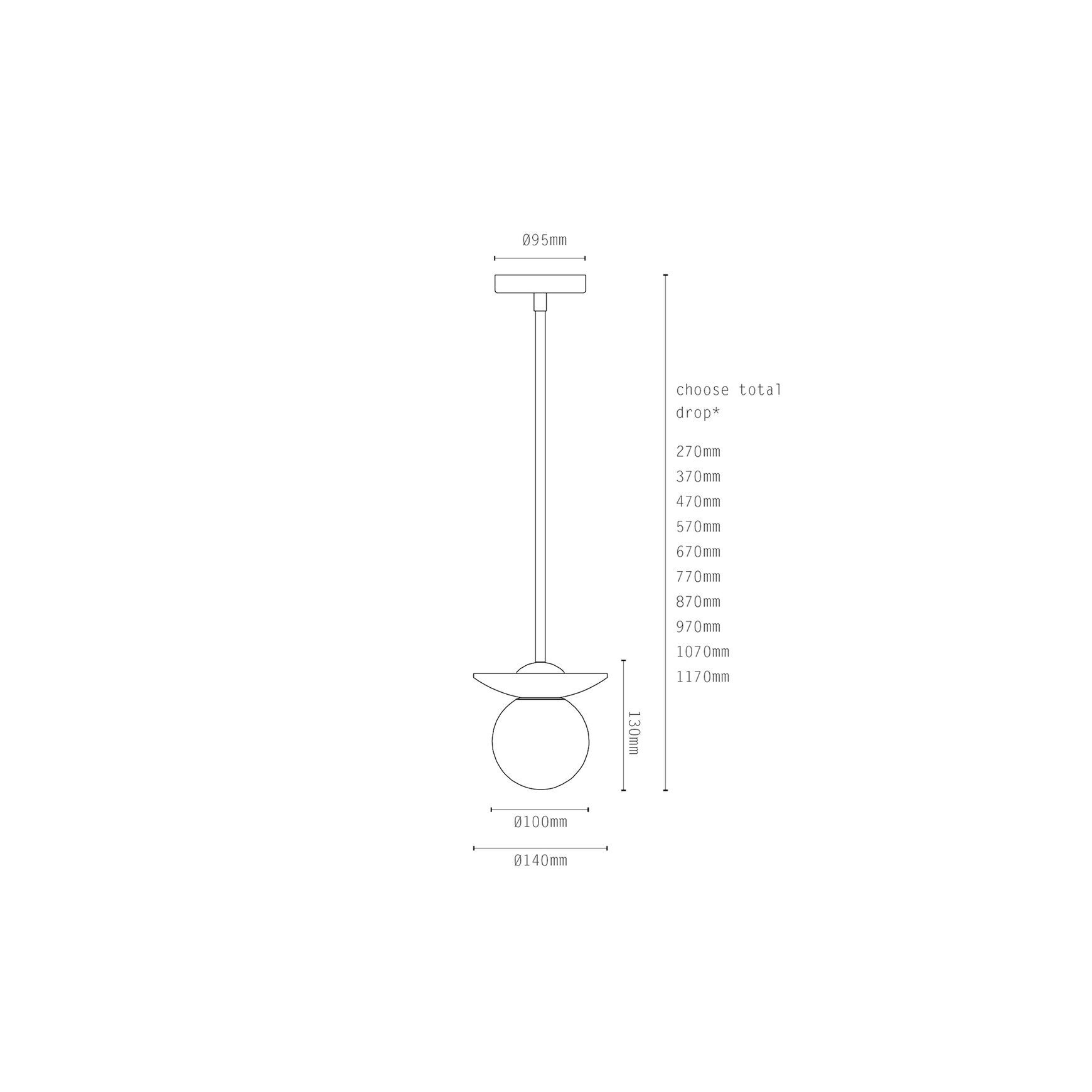 Orbit Brass Pendant Light