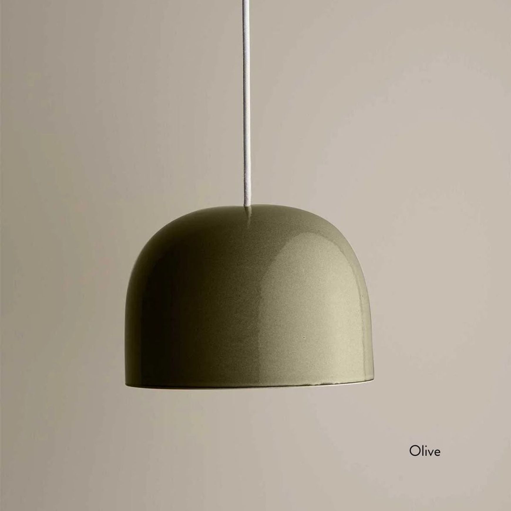 Ceramic Pendant Bell Light Large
