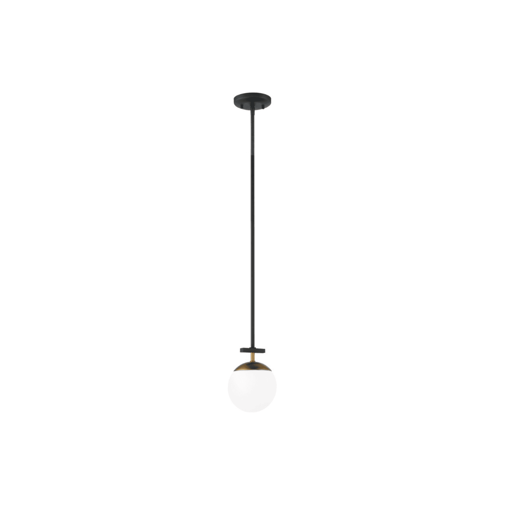 Johnson 1 Light Pendant in Aged Gold & Black