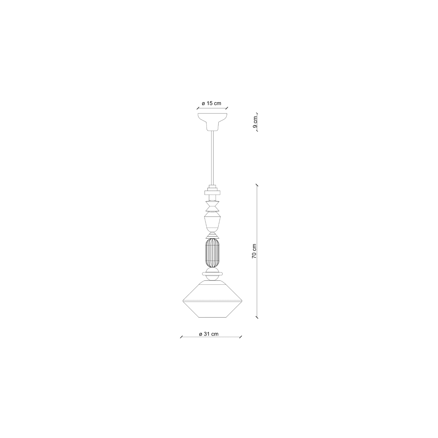 Lariat Medium Pendant