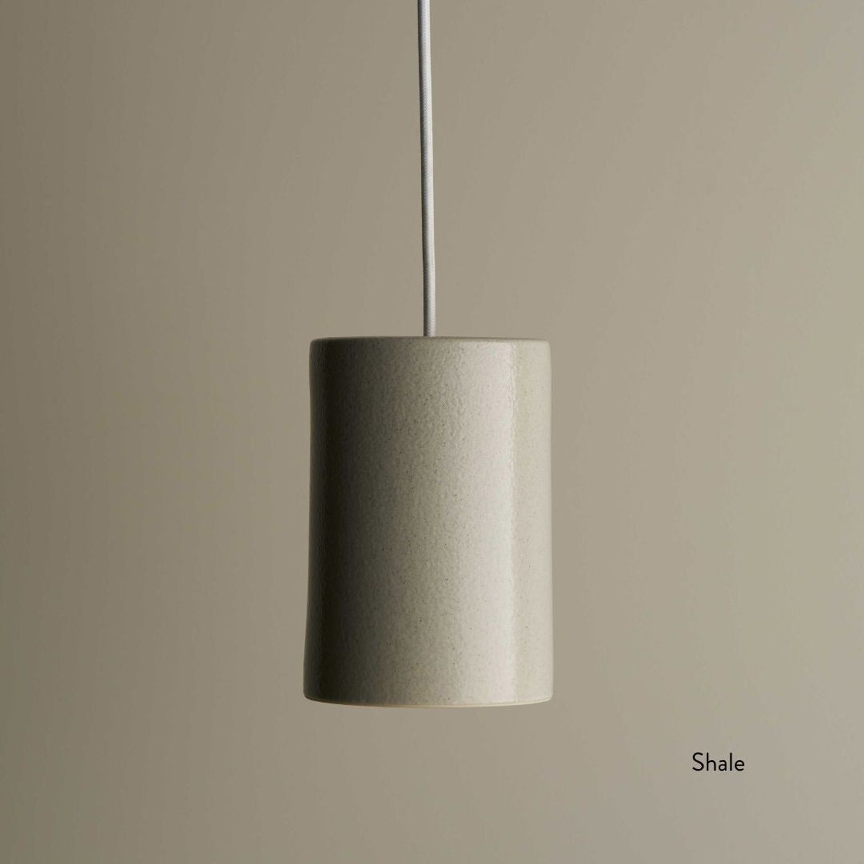 Ceramic Pendant Cylinder Light Large