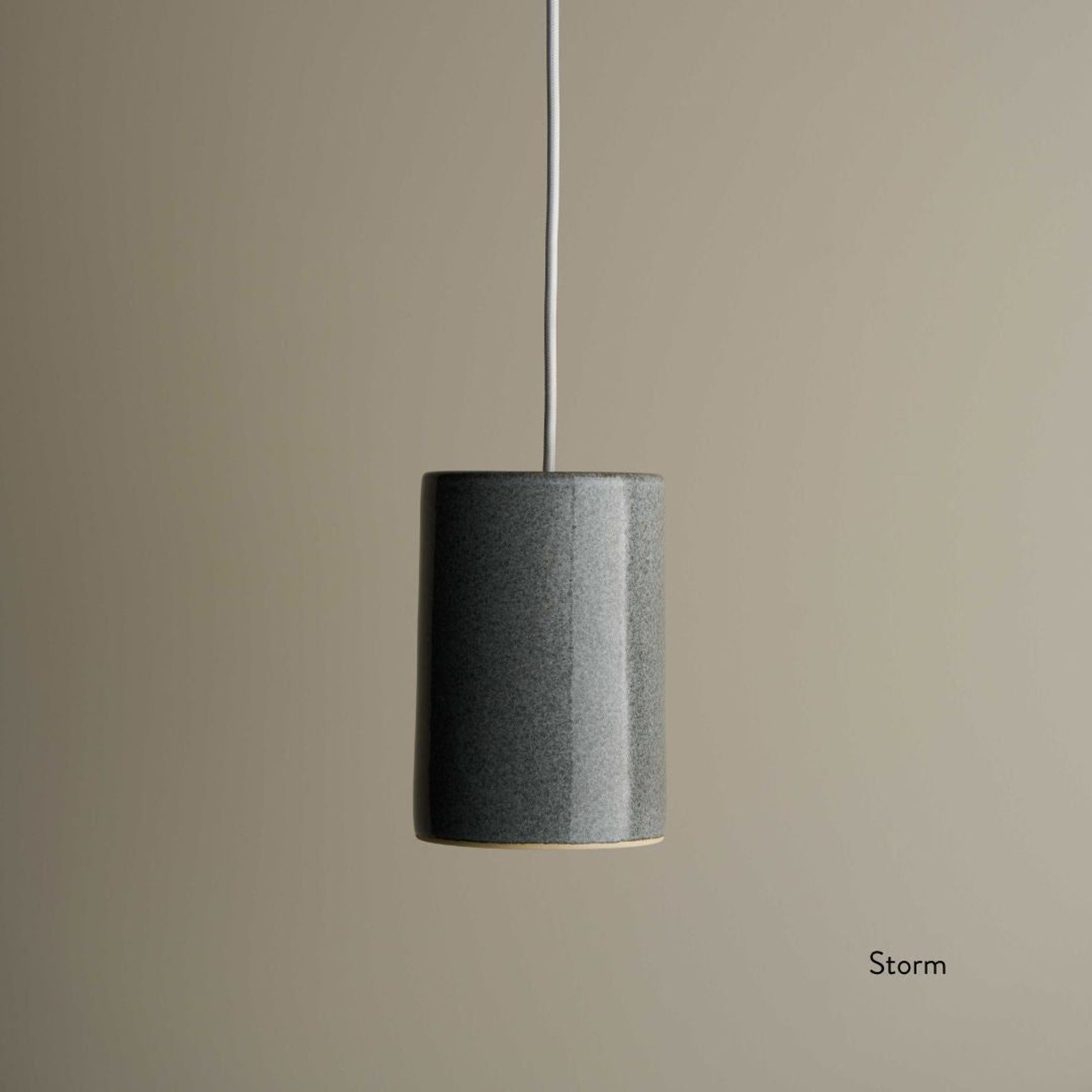 Ceramic Cylinder Pendant Light Small