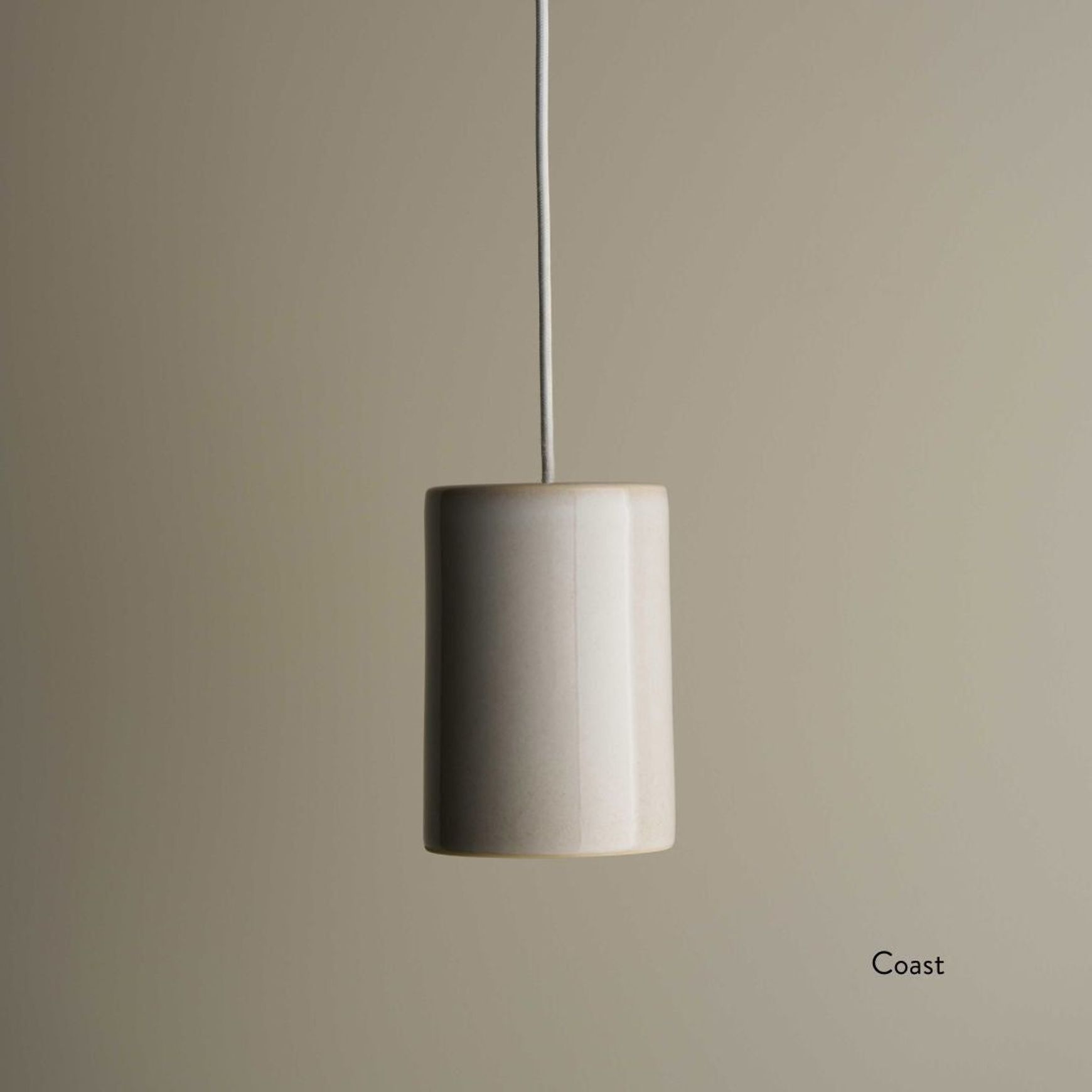 Ceramic Cylinder Pendant Light Small