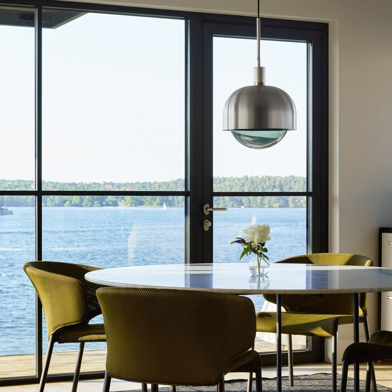 Shade Forked Globe Pendant | Smoke