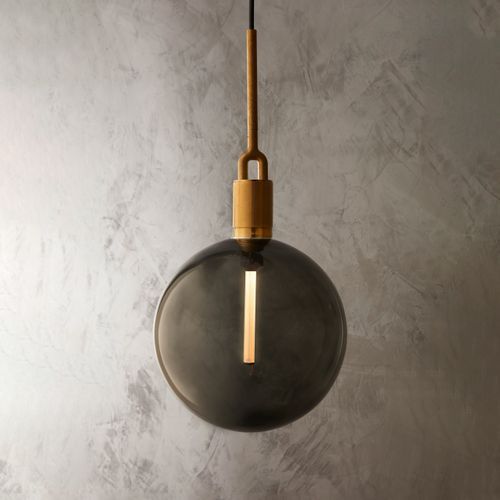 Forked Globe Pendant Light - Smoked