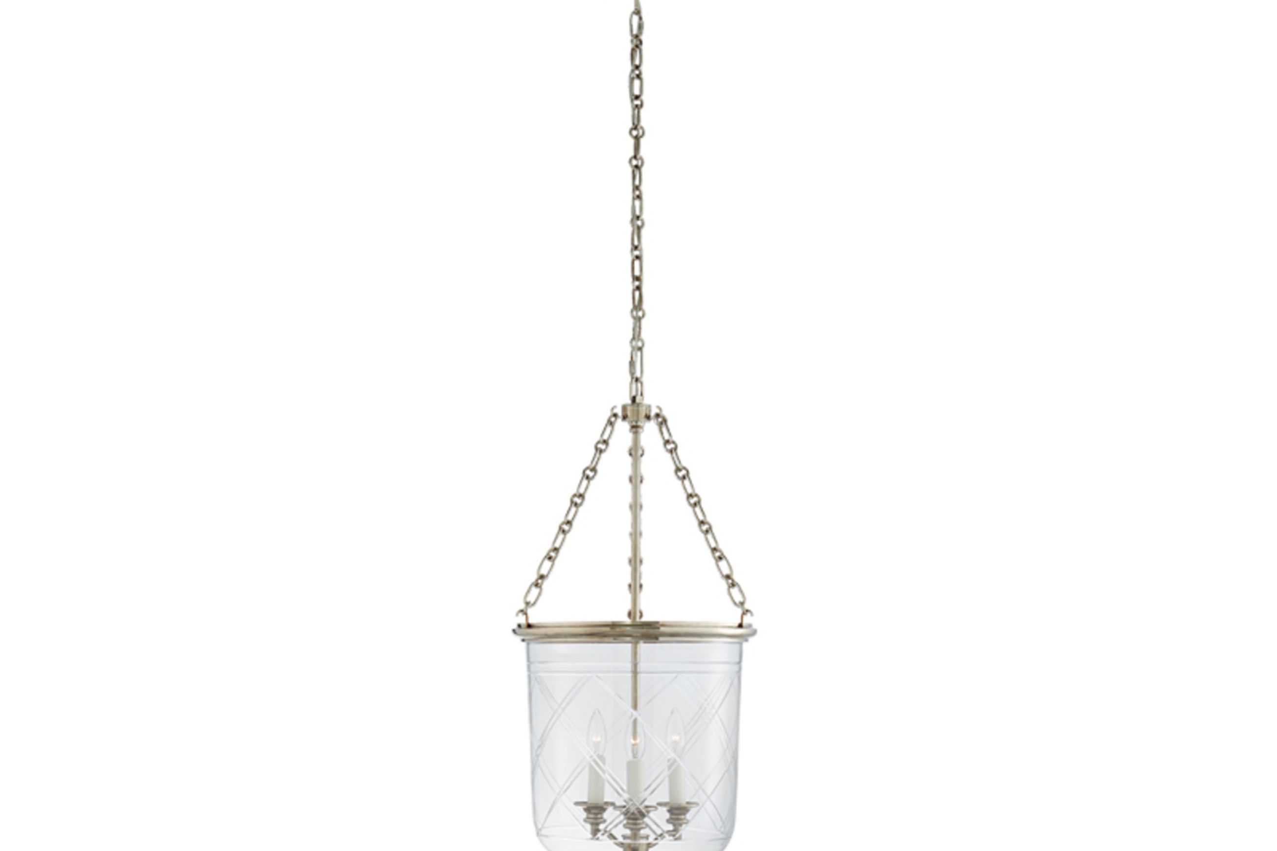 Cambridge Medium Smoke Bell Lantern – Silver