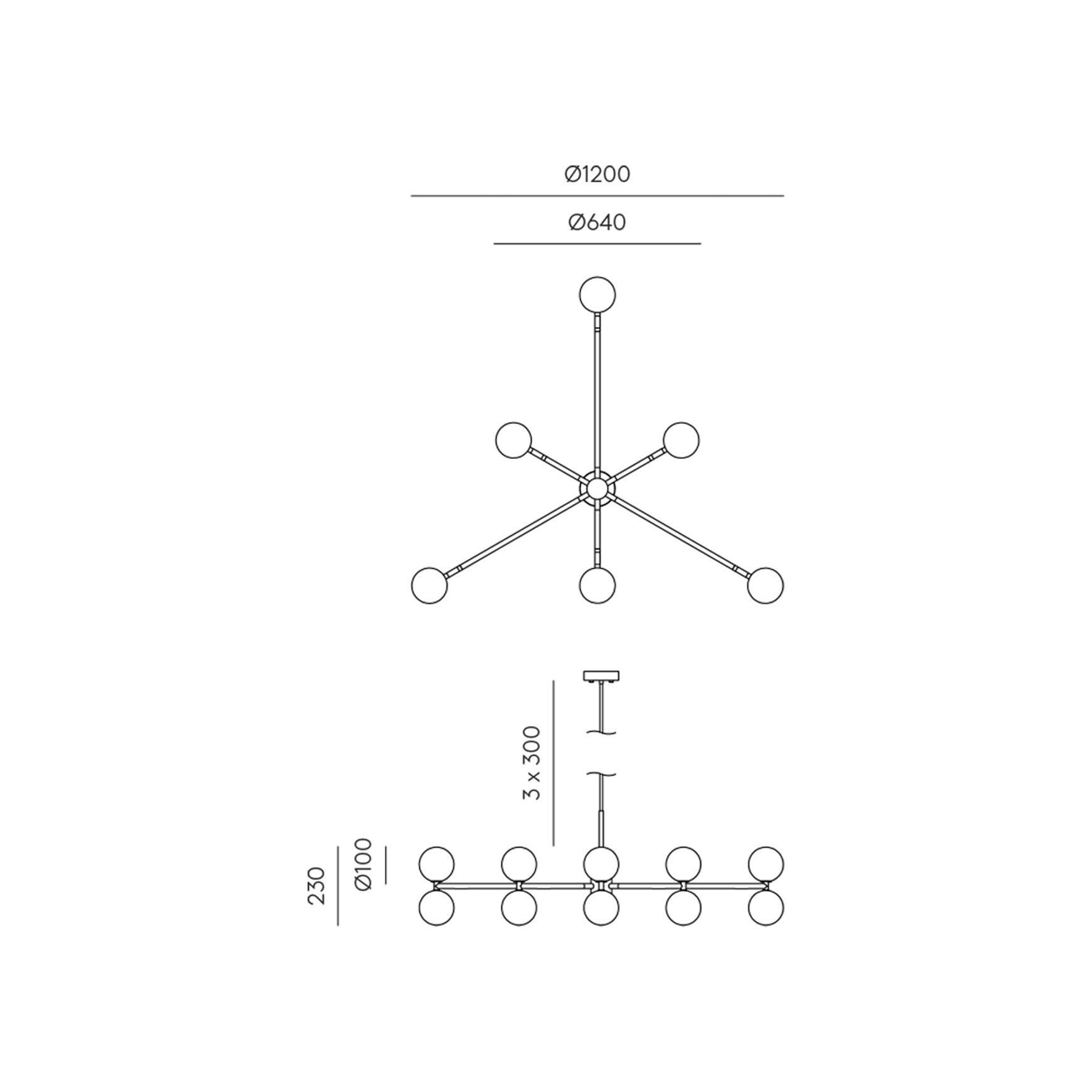 Dalt 6lt Pendant Light