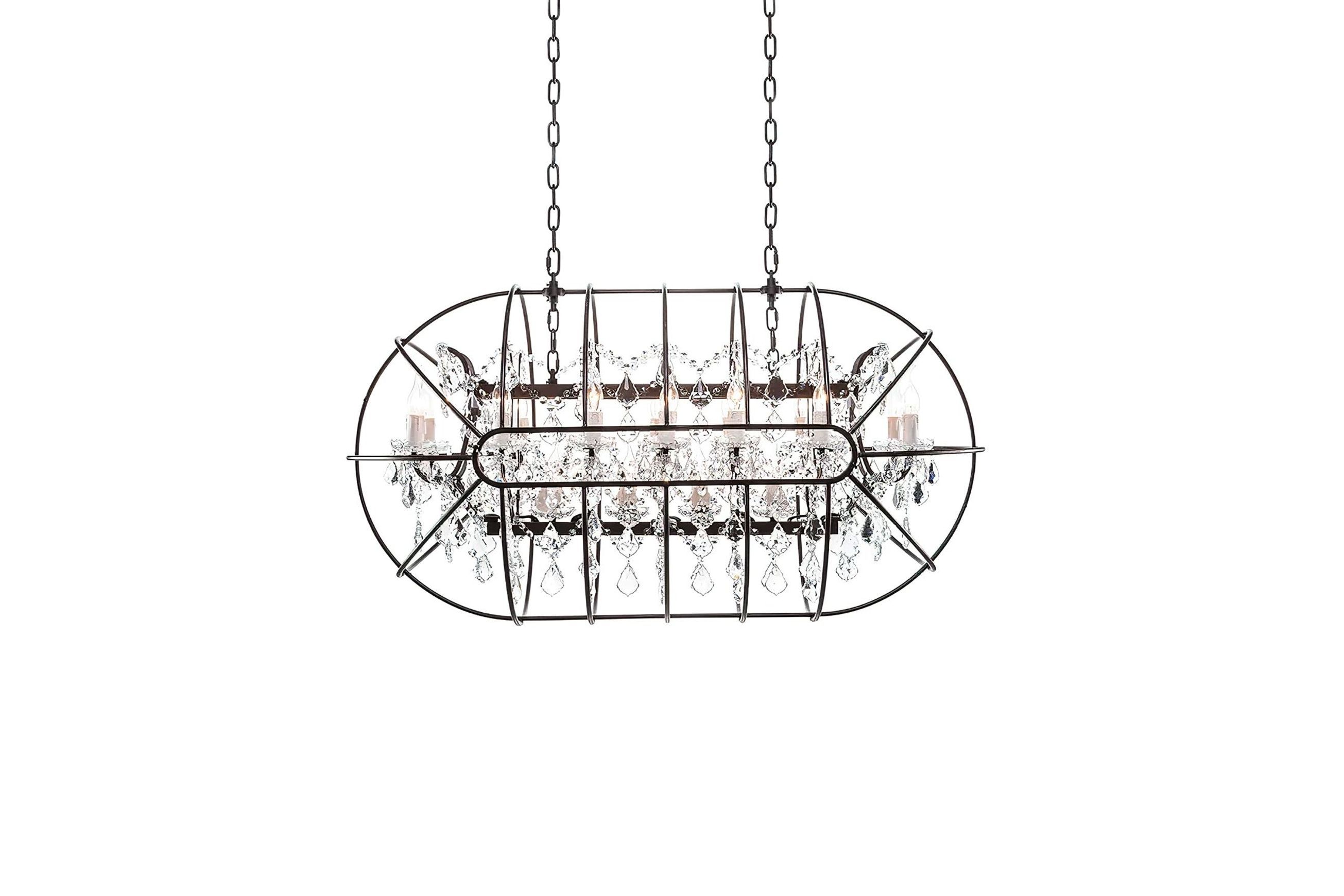 Gyro Crystal Rectangular Chandelier
