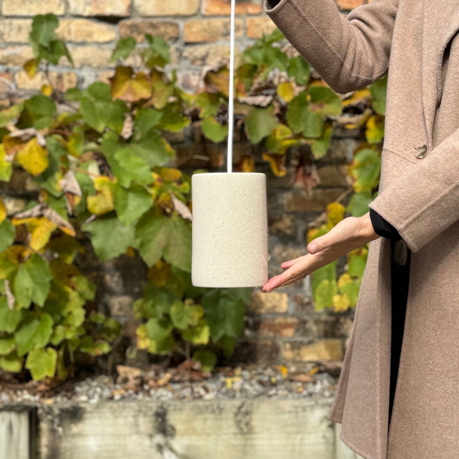 Ceramic Pendant Cylinder Light Large